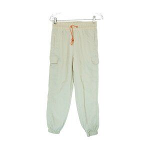Isaac Morris IML Womens Cream Joggers Pants Size Small Nylon / Polyester